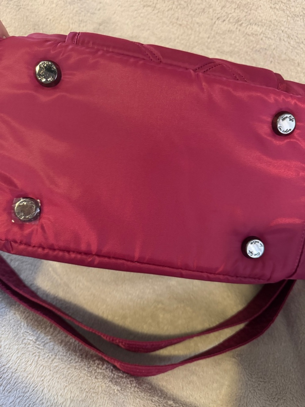 lug Rumble Quilted Satchel Bag - Raspberry - Picture 3 of 3
